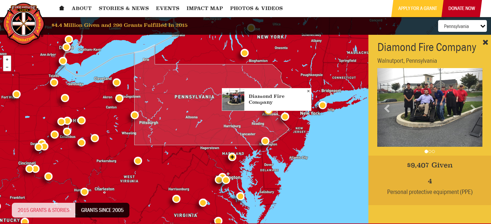 Firehouse Subs Foundation - Impact Map